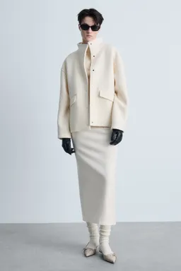 Chaqueta lana cuello alto de Mango en Chaquetas para argentina