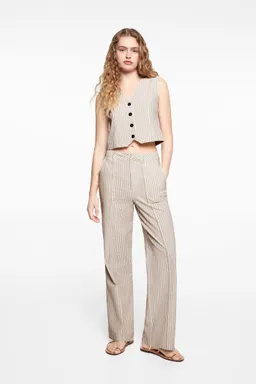 Pantalón recto rayas de Mango Teen en Pantalones para argentina