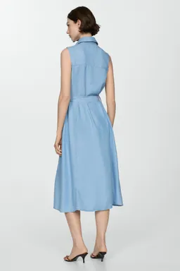 Vestido camisero lyocell con lazo de Mango en Vestidos para argentina
