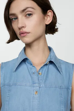 Vestido camisero lyocell con lazo de Mango en Vestidos para argentina