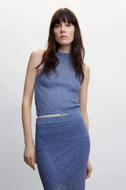 Top punto metalizado de Mango en Tops para argentina