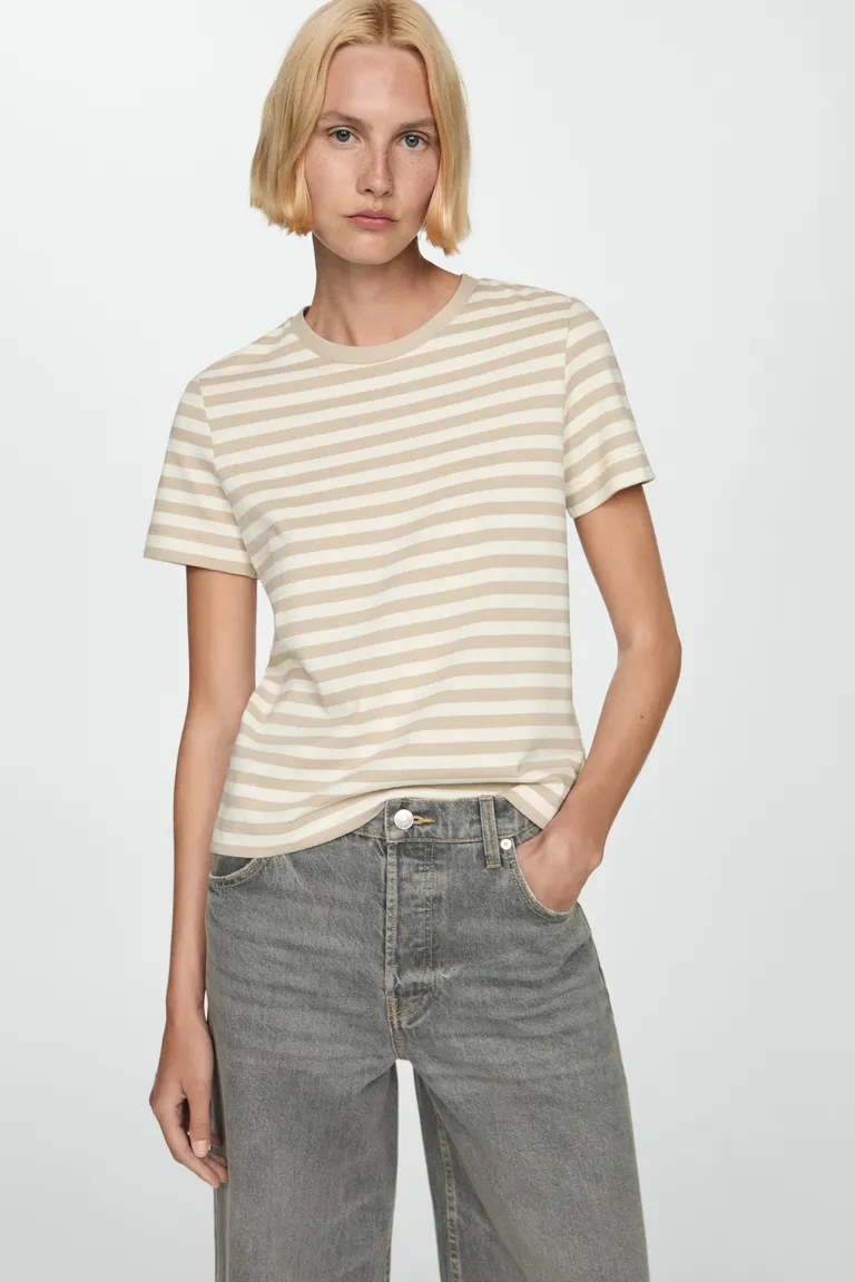 Remera algodón rayas de Mango en Remeras para argentina