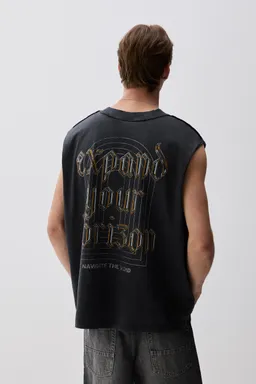 Remera sin mangas estampada lavada de Lefties en Remeras y Polos para argentina