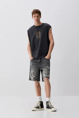 Remera sin mangas estampada lavada de Lefties en Remeras y Polos para argentina
