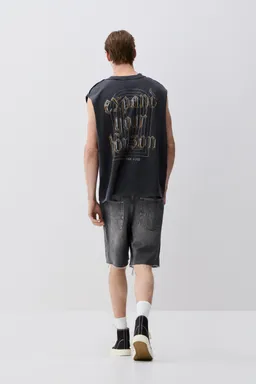 Remera sin mangas estampada lavada de Lefties en Remeras y Polos para argentina