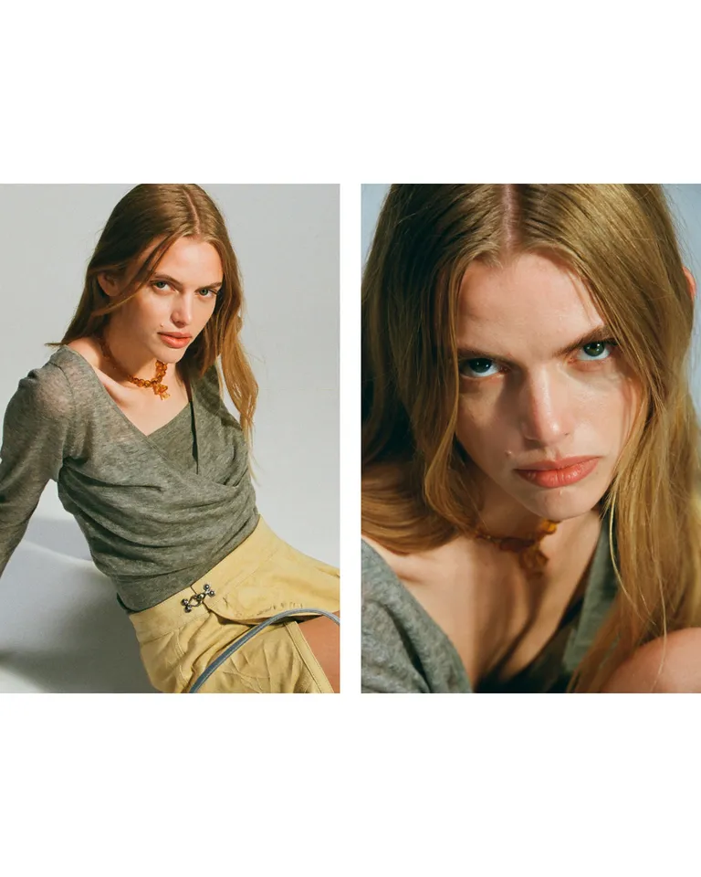 Conjunto de Sweater y Top Inferior de Lana para Mujer de Jazmin Chebar en Buzos y Sweaters para argentina