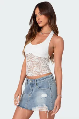 Top halter encaje tia de Edikted en Tops para argentina