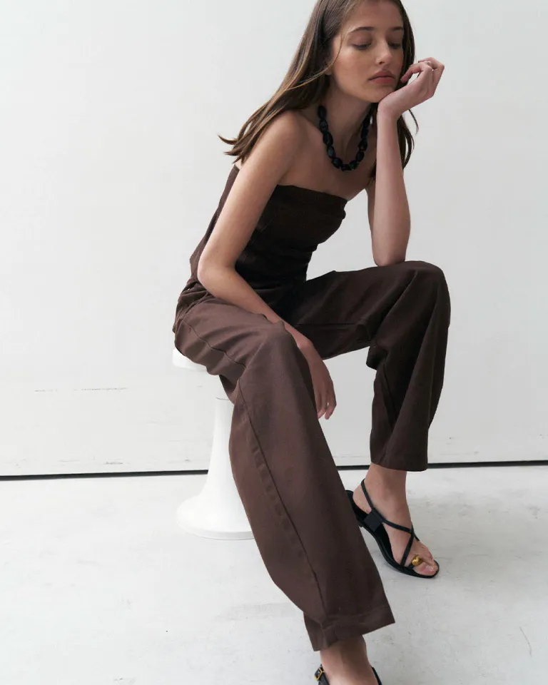 Pantalones baggy con bolsillos y ajuste elástico en la espalda de Sky en Pantalones para argentina