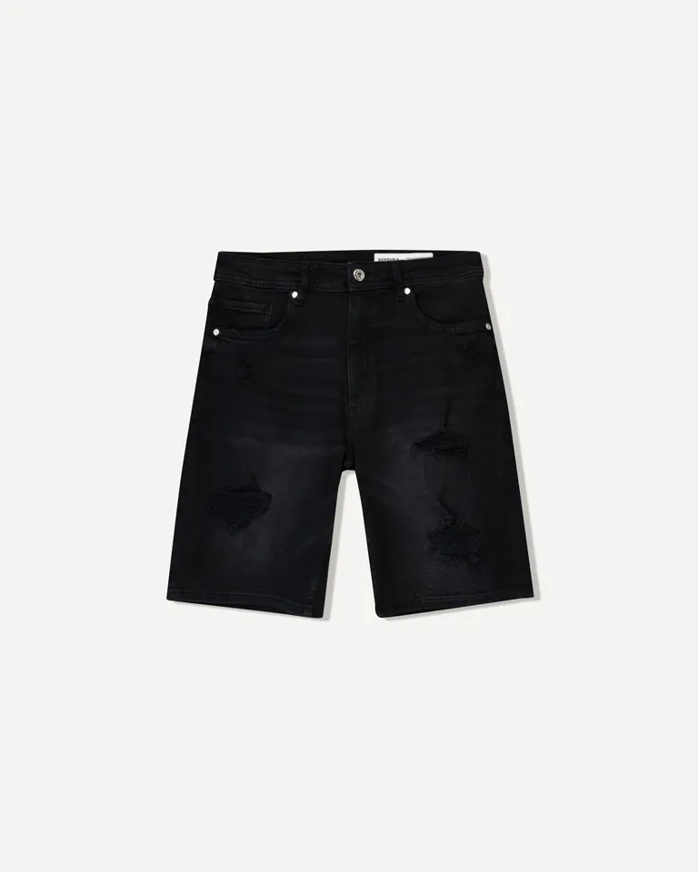 Bermuda denim con roturas de Bershka en Bermudas y Shorts para argentina