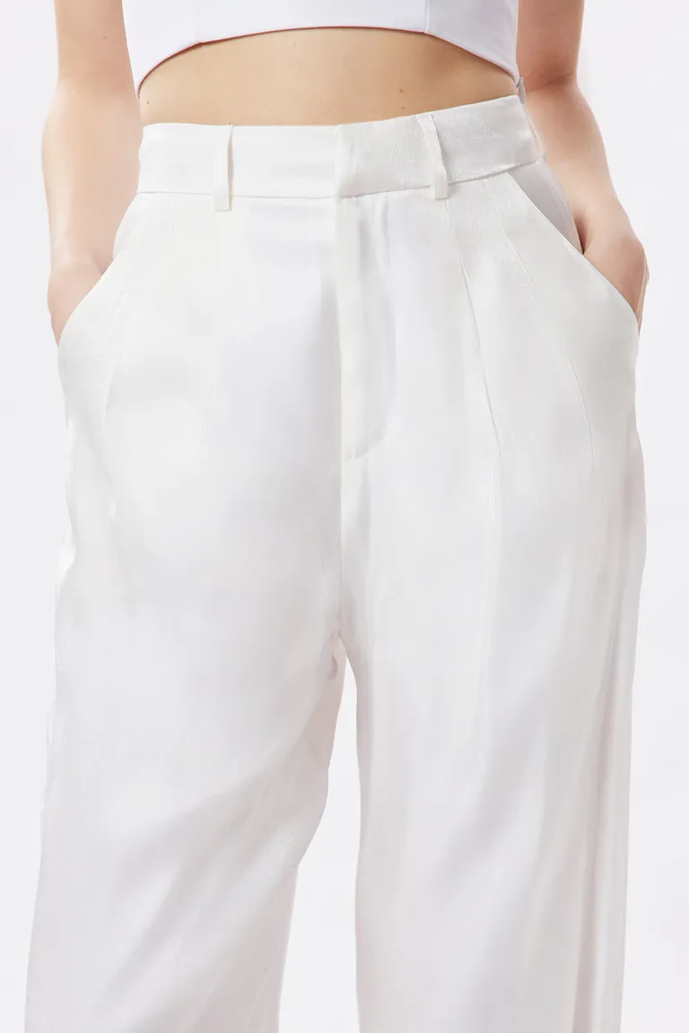 Pantalón de crepé de tiro alto con pinzas delanteras y traseras de Naíma en Pantalones para argentina