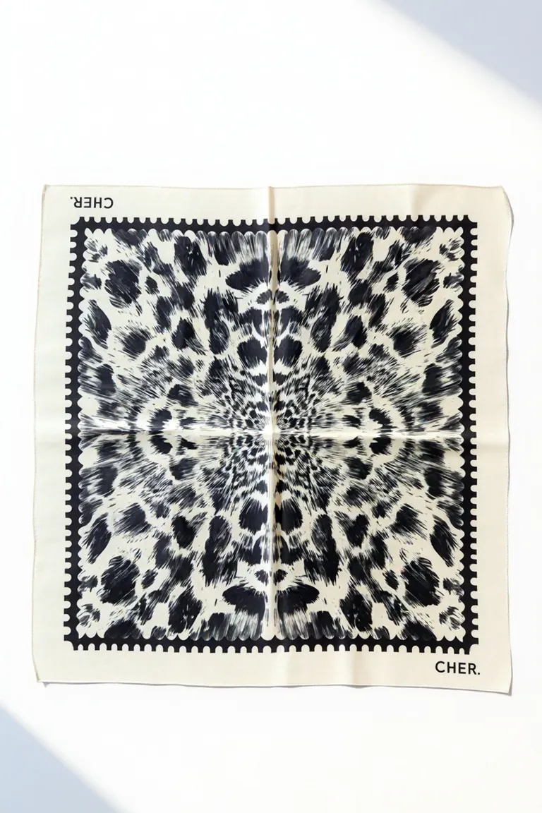 Pañuelo de seda natural con estampado sofisticado y detallado de Maria Cher en Bufandas y Pañuelos para argentina