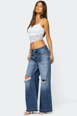 Jeans tiro bajo xenia de Edikted en Pantalones para argentina