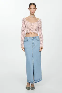 Sweater corto crochet de Mango en Tops para argentina