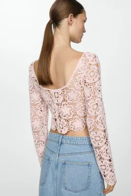 Sweater corto crochet de Mango en Tops para argentina