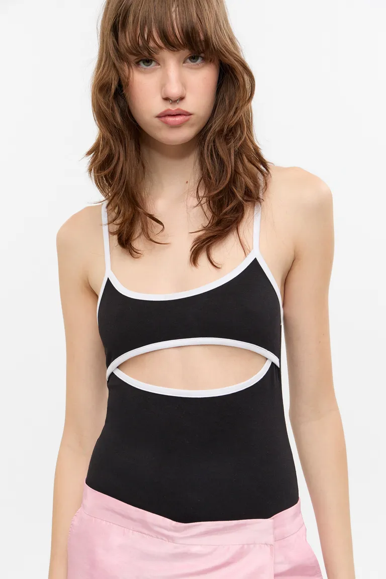 Body de algodón con recortes y calce ajustado para un look sofisticado de Ay Not Dead en Bodies para argentina