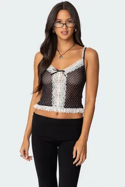 Musculosa red transparente lunares de Edikted en Tops para argentina