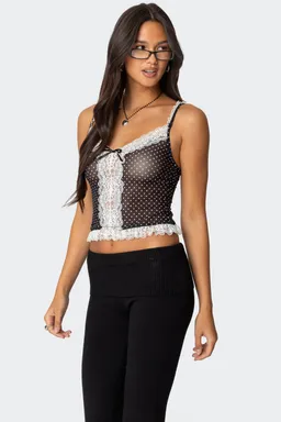 Musculosa red transparente lunares de Edikted en Tops para argentina