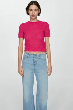Jersey calado manga corta de Mango en Remeras para argentina