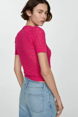 Jersey calado manga corta de Mango en Remeras para argentina