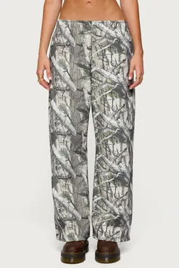 Pantalón jogging camuflado pierna recta de Edikted en Pantalones para argentina