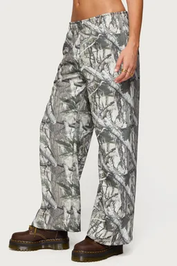 Pantalón jogging camuflado pierna recta de Edikted en Pantalones para argentina