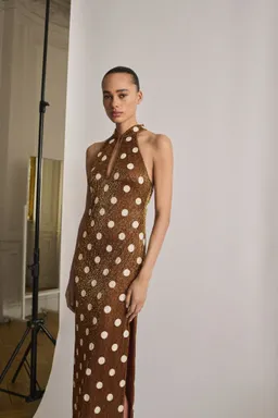 Vestido halter lunares pedrería de Mango en Vestidos para argentina