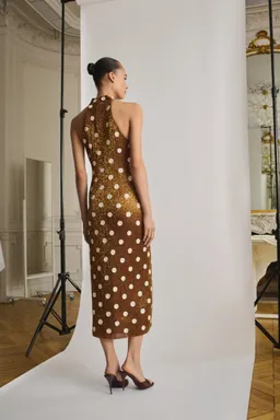 Vestido halter lunares pedrería de Mango en Vestidos para argentina
