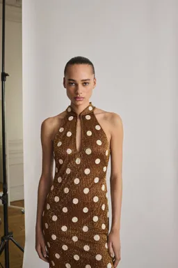 Vestido halter lunares pedrería de Mango en Vestidos para argentina