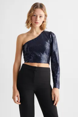 Top asimétrico lentejuelas de Mango Teen en Tops para argentina