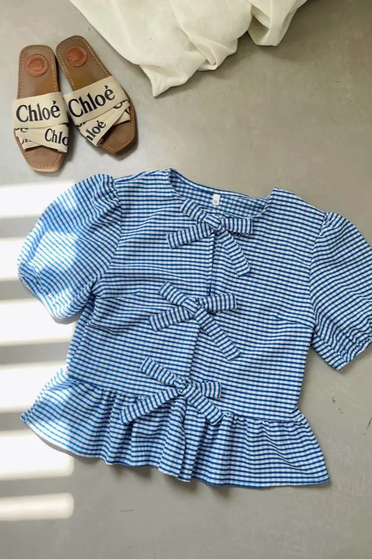 Blusa con Volados de Hesed en Blusas para argentina