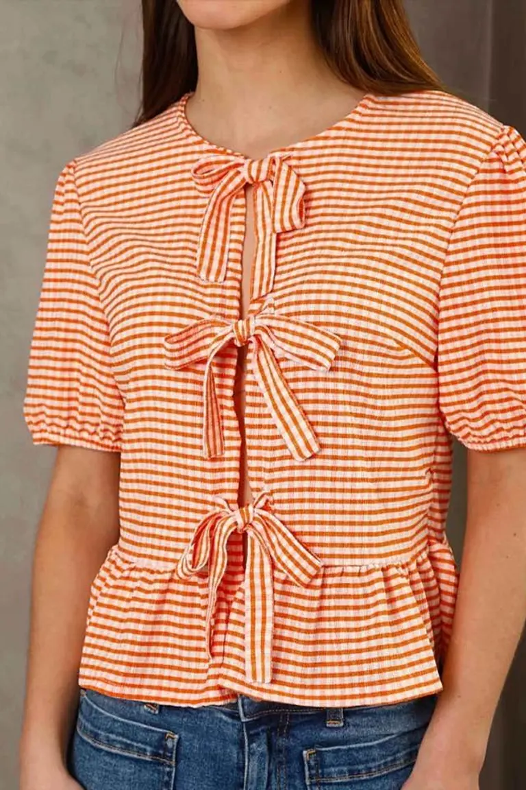 Blusa con Volados de Hesed en Blusas para argentina