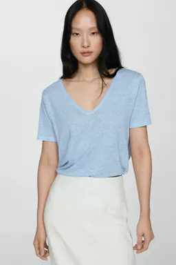 Remera lino manga corta de Mango en Remeras para argentina