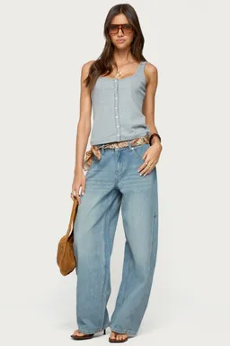Musculosa botones pointelle gwenne de Edikted en Blusas para argentina