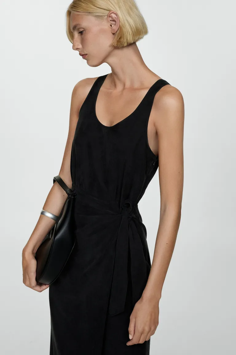 Vestido cupro nudo lateral de Mango en Vestidos para argentina