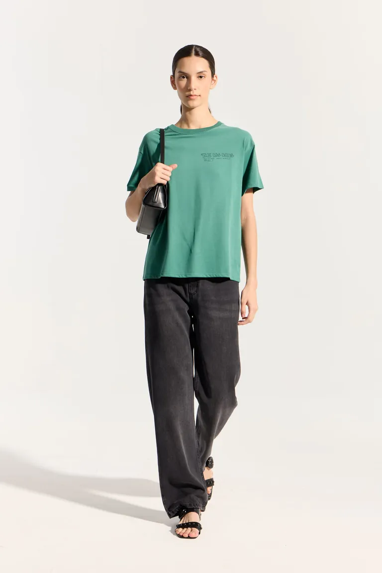 Remera de manga corta en jersey de algodón con estampa en espalda de Portsaid en Remeras para argentina