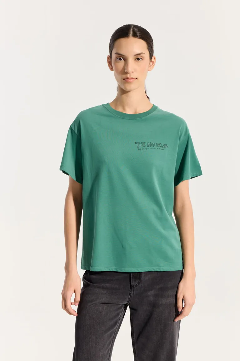 Remera de manga corta en jersey de algodón con estampa en espalda de Portsaid en Remeras para argentina