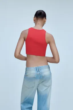 Top crop punto de Mango en Tops para argentina