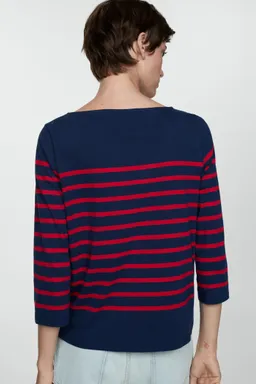 Remera rayas cuello barco de Mango en Remeras para argentina