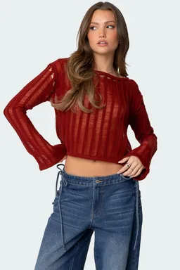 Top tejido calado sagir de Edikted en Blusas para argentina