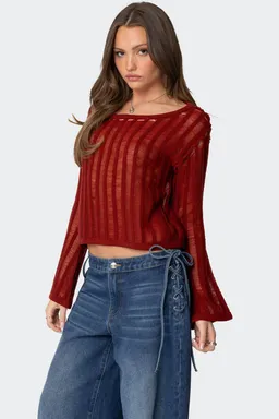 Top tejido calado sagir de Edikted en Blusas para argentina