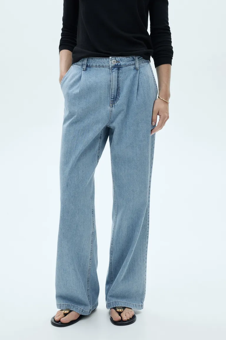 Jeans wideleg con pinzas de Mango en Pantalones para argentina