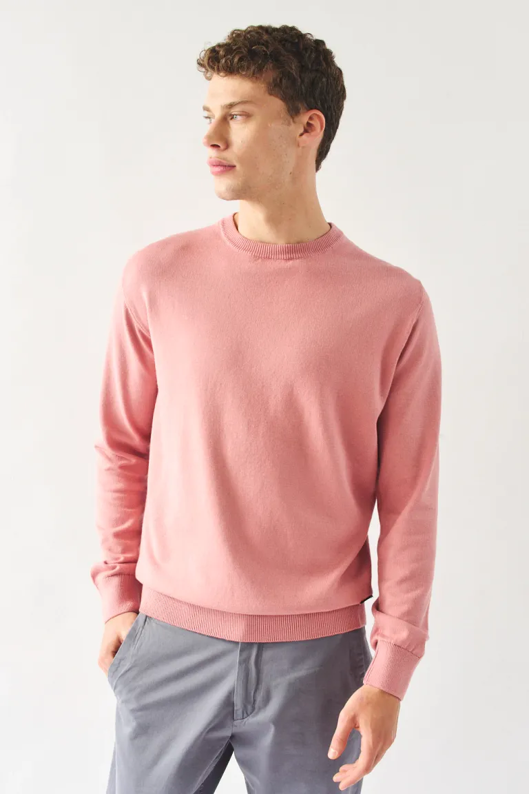 Sweater básico de manga larga en color rosa - Prenda cómoda y de fácil combinación de Bensimon en Buzos y Sweaters para argentina