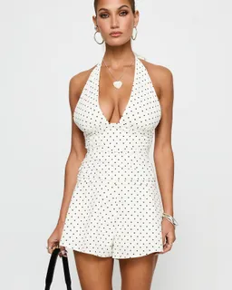 Mono corto halter white polka de Princess Polly en Monos para argentina