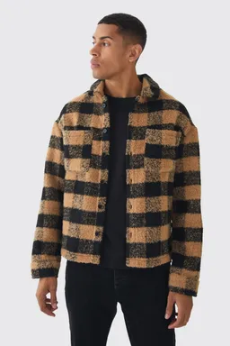 Sobrecamisa regular de franela a cuadros de Boohooman en Camisas para argentina
