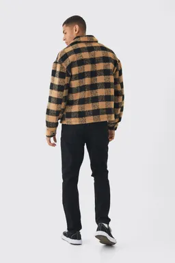 Sobrecamisa regular de franela a cuadros de Boohooman en Camisas para argentina
