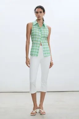 Camisa cuadros sin mangas de Mango en Camisas para argentina