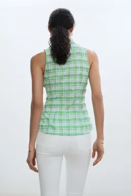 Camisa cuadros sin mangas de Mango en Camisas para argentina