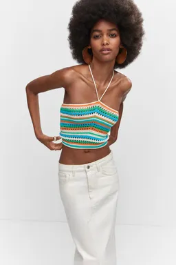 Top crochet cuello halter de Mango en Tops para argentina