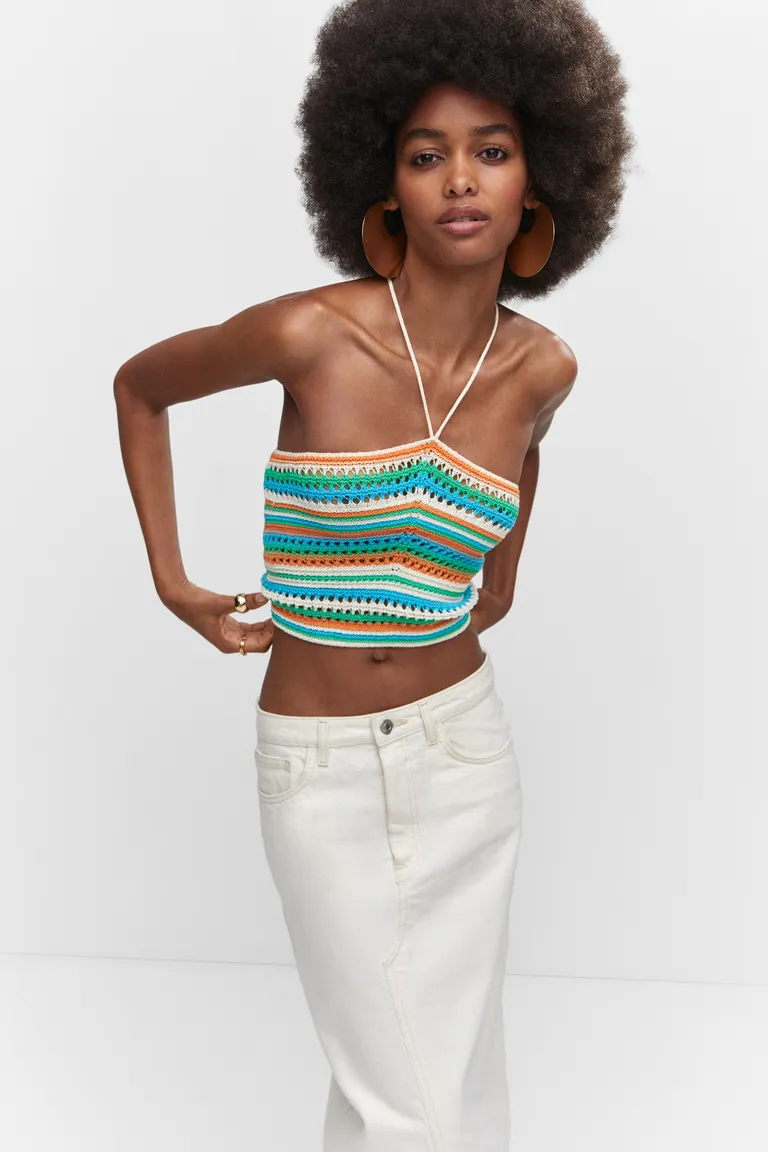 Top crochet cuello halter de Mango en Tops para argentina
