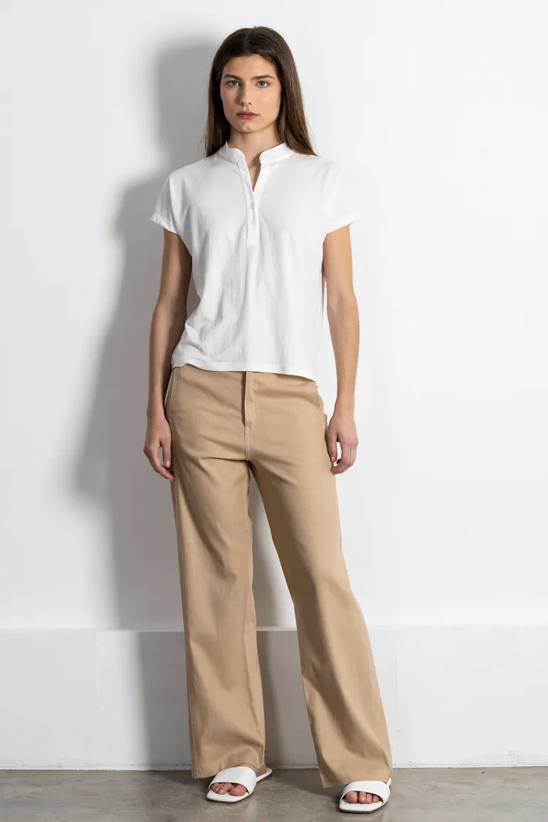 Pantalón recto de tiro alto en lino - Diseño sofisticado y versatilidad de Kill en Pantalones para argentina